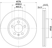 MDC2939C Brzdový kotouč MINTEX