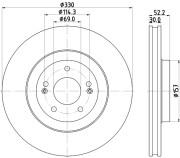 MDC2927C Brzdový kotouč MINTEX