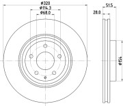 MDC2929C Brzdový kotouč MINTEX