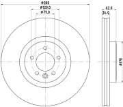 MDC2945C Brzdový kotouč MINTEX