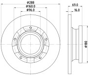 MDC2949C Brzdový kotouč MINTEX