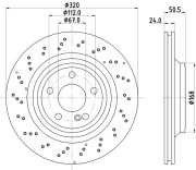 MDC2968C Brzdový kotouč MINTEX