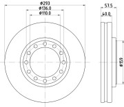 MDC2970C Brzdový kotouč MINTEX