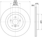 MDC2964C Brzdový kotouč MINTEX