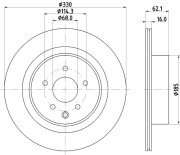 MDC2971C Brzdový kotouč MINTEX