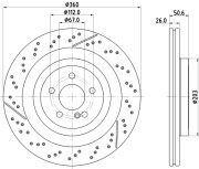 MDC2954C Brzdový kotouč MINTEX