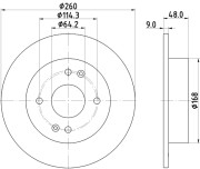 MDC2958C Brzdový kotouč MINTEX