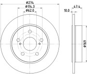 MDC2961C Brzdový kotouč MINTEX