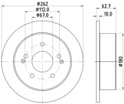 MDC2974C Brzdový kotouč MINTEX