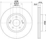 MDC2976C Brzdový kotouč MINTEX