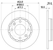 MDC2992C Brzdový kotouč MINTEX