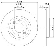 MDC2993C Brzdový kotouč MINTEX