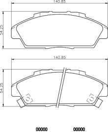 MDB2472 Sada brzdových destiček, kotoučová brzda MINTEX