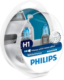 12258WHVSM PHILIPS Žárovka (2+2) H1 + W5W (řada WhiteVision) | 12V 55W + 5W | 12258WHVSM PHILIPS