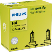 12342ELC2 PHILIPS Žárovka (2ks) H4 (řada LongerLife) | 12V 60/55W | 12342ELC2 PHILIPS