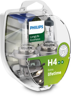 12342LLECOS2 PHILIPS Žárovka (2ks) H4 (řada LongLife EcoVision) | 12V 60/55W | 12342LLECOS2 PHILIPS