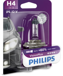 12342VPB1 PHILIPS Žárovka H4 (řada VisionPlus) | 12V 60/55W | 12342VPB1 PHILIPS