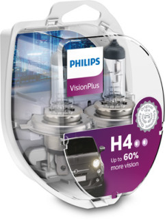 12342VPS2 PHILIPS Žárovka (2ks) H4 (řada VisionPlus) | 12V 60/55W | 12342VPS2 PHILIPS