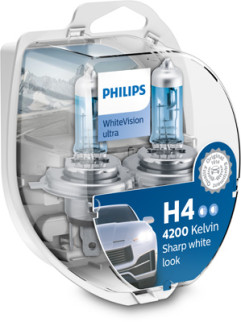 12342WVUSM PHILIPS Žárovka (2+2) H4 + W5W (řada WhiteVision ultra) | 12V 60/55W + 5W | 12342WVUSM PHILIPS