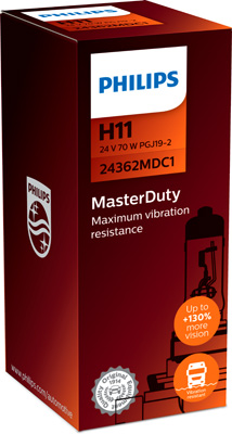 24362MDC1 PHILIPS Žárovka H11 (řada MasterDuty) | 24V 70W | 24362MDC1 PHILIPS