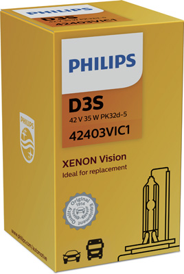 42403VIC1 PHILIPS Xenonová výbojka D3S (řada Xenon Vision) | 42V 35W | 4300K | 42403VIC1 PHILIPS