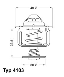 4103.82D Termostat, chladivo BorgWarner (Wahler)