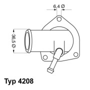 4208.92D Termostat, chladivo BorgWarner (Wahler)