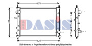 080007N Chladič, chlazení motoru AKS DASIS
