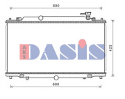 110092N Chladič, chlazení motoru AKS DASIS