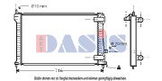 160063N Chladič, chlazení motoru AKS DASIS