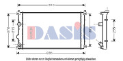 180053N Chladič, chlazení motoru AKS DASIS