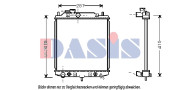 360012N Chladič, chlazení motoru AKS DASIS