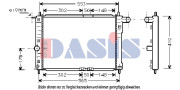 510005N Chladič, chlazení motoru AKS DASIS
