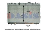 560051N Chladič, chlazení motoru AKS DASIS