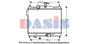 560057N Chladič, chlazení motoru AKS DASIS