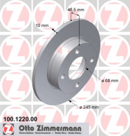 100.1220.00 Brzdový kotouč ZIMMERMANN