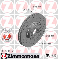 100.1231.52 Brzdový kotouč SPORT BRAKE DISC COAT Z ZIMMERMANN