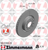 100.3300.20 Brzdový kotouč COAT Z ZIMMERMANN