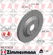 100.3336.20 Brzdový kotouč COAT Z ZIMMERMANN