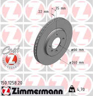 150.1258.20 Brzdový kotouč COAT Z ZIMMERMANN