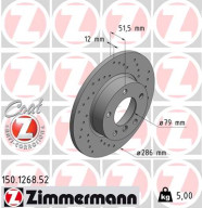 150.1268.52 Brzdový kotouč SPORT BRAKE DISC COAT Z ZIMMERMANN