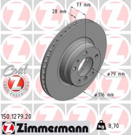 150.1279.20 Brzdový kotouč COAT Z ZIMMERMANN