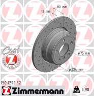 150.1299.52 Brzdový kotouč SPORT BRAKE DISC COAT Z ZIMMERMANN