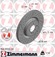 150.2933.20 Brzdový kotouč COAT Z ZIMMERMANN