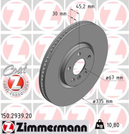 150.2939.20 Brzdový kotouč COAT Z ZIMMERMANN