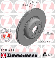 150.2946.32 Brzdový kotouč FORMULA F COAT Z ZIMMERMANN