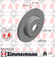 150.2952.20 Brzdový kotouč COAT Z ZIMMERMANN