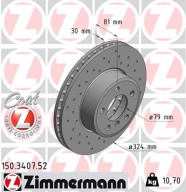 150.3407.52 Brzdový kotouč SPORT BRAKE DISC COAT Z ZIMMERMANN