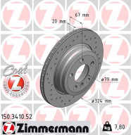 150.3410.52 Brzdový kotouč SPORT BRAKE DISC COAT Z ZIMMERMANN