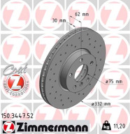 150.3447.52 Brzdový kotouč SPORT BRAKE DISC COAT Z ZIMMERMANN